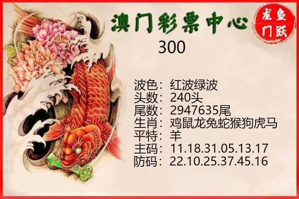 老澳乐彩龙门鱼跃资料图